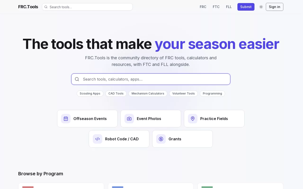 FRC.Tools home page